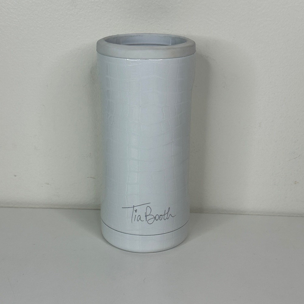 BruMate Hopsulator Slim Can Cooler White Croc Tia Booth Collaboration 12oz Slim